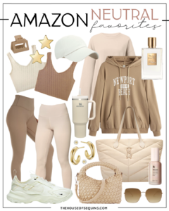 Blogger Sarah Lindner of The House of Sequins sharing Amazon Neutral favorites.