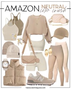Blogger Sarah Lindner of The House of Sequins sharing Amazon Neutral favorites.