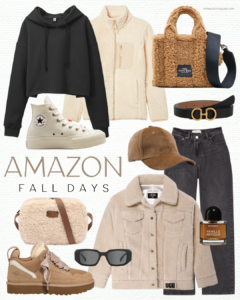 Blogger Sarah Lindner of The House of Sequins sharing Amazon Fall outfits.
