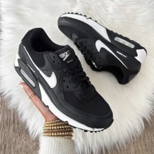 Blogger Sarah Lindner of The House of Sequins sharing Nike Air Max sneakers.