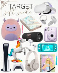 Blogger Sarah Lindner of The House of Sequins sharing Target Holiday Gift Guide.