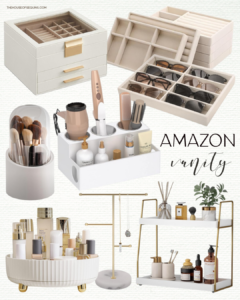 Blogger Sarah Lindner of The House of Sequins sharing Amazon Home Organization finds.